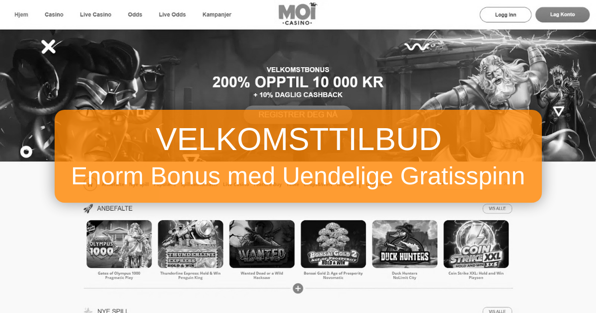 Moi Casino - Norsk online kasino for deg